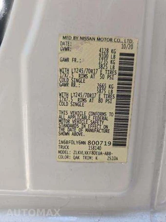 2021 Nissan NV2500 HD Cargo SV High Roof 146.1" WB - miniatura 5