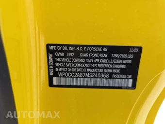 2021 Porsche 718 Spyder – miniatura 2