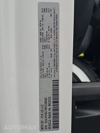 2021 Ram ProMaster 1500 Cargo Van High Roof 136.0" WB - miniatura 13