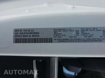 2021 Ram ProMaster 2500 Cargo Van High Roof 159.0" WB - miniatura 5