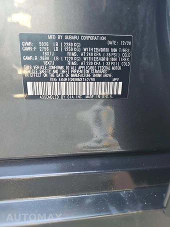 2021 Subaru Outback Limited XT - miniatura 5