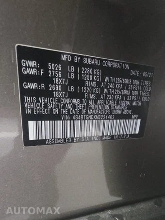 2021 Subaru Outback Limited XT - miniatura 14
