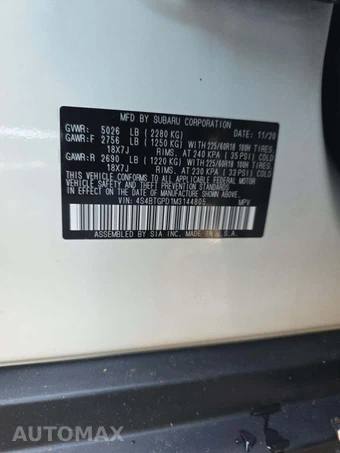 2021 Subaru Outback Touring XT - miniatura 5