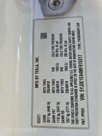 2021 Tesla Model 3 Standard Range Plus – miniatura 5