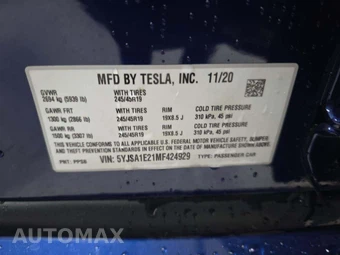 2021 Tesla Model S Long Range Plus - miniatura 5