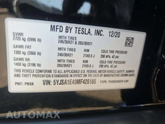 2021 Tesla Model S Performance – miniatura 5