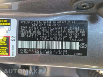 2021 Toyota Camry SE - miniatura 5