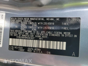 2021 Toyota Highlander LE – miniatura 14