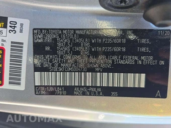 2021 Toyota Sienna Platinum 7-Passenger 120.5" WB - miniatura 5