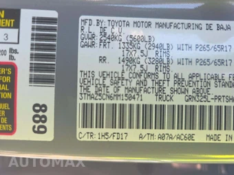 2021 Toyota Tacoma TRD Sport Crew Cab Medium Bed - miniatura 2