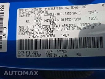 2021 Toyota Tundra SR5 Crew Cab Short Bed - miniatura 2