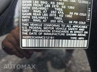 2021 Volkswagen Atlas Cross Sport V6 SEL Premium R-Line - miniatura 5