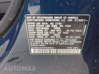 2021 Volkswagen Atlas V6 SE w/Technology - miniatura 2