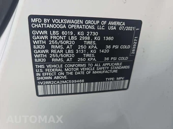 2021 Volkswagen Atlas V6 SE w/Technology R-Line - miniatura 5