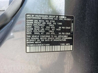 2021 Volkswagen Atlas V6 SEL - miniatura 2
