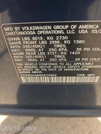 2021 Volkswagen Atlas V6 SEL Premium R-Line - miniatura 6