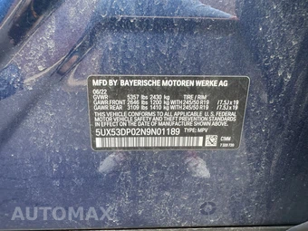 2022 BMW X3 Sports Activity Vehicle xDrive30i - miniatura 15