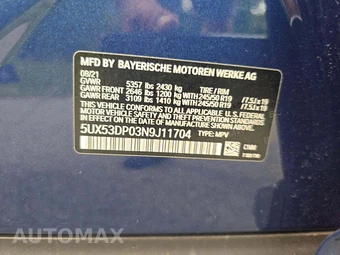 2022 BMW X3 Sports Activity Vehicle xDrive30i - miniatura 5