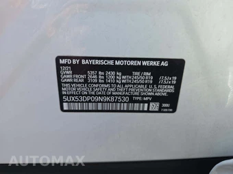 2022 BMW X3 Sports Activity Vehicle xDrive30i - miniatura 2
