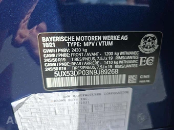 2022 BMW X3 Sports Activity Vehicle xDrive30i M SPORT LINE - miniatura 2