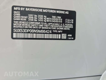 2022 BMW X3 Sports Activity Vehicle xDrive30i M SPORT LINE - miniatura 5