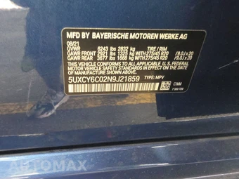 2022 BMW X6 Sports Activity Coupe xDrive40i M SPORT LINE - miniatura 14