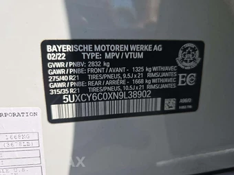 2022 BMW X6 Sports Activity Coupe xDrive40i M SPORT LINE - miniatura 2