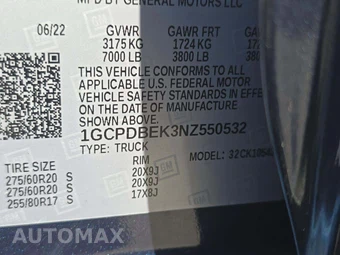 2022 Chevrolet Silverado 1500 Custom Crew Cab Short Bed 1CX - miniatura 5