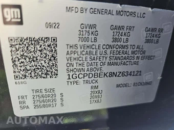 2022 Chevrolet Silverado 1500 Custom Crew Cab Short Bed 1CX - miniatura 5