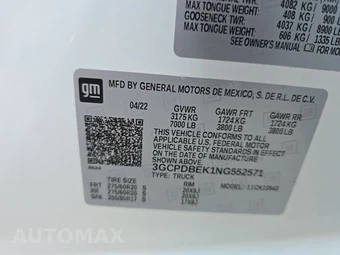 2022 Chevrolet Silverado 1500 Custom Crew Cab Short Bed 1CX - miniatura 14