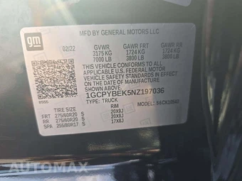 2022 Chevrolet Silverado 1500 LTD Custom Crew Cab Short Bed 1CX - miniatura 2