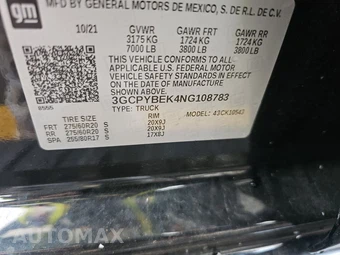 2022 Chevrolet Silverado 1500 LTD Custom Crew Cab Short Bed 1CX - miniatura 14