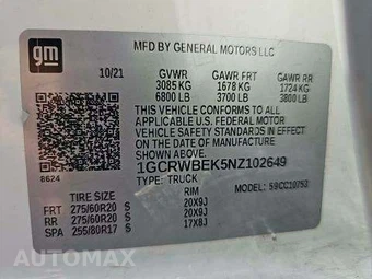 2022 Chevrolet Silverado 1500 LTD Custom Extended Cab Medium Bed 1CX - miniatura 6