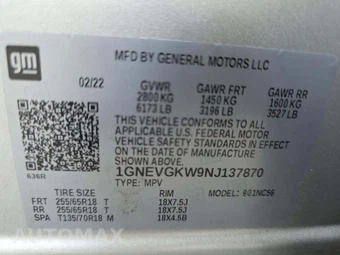 2022 Chevrolet Traverse LT Cloth 1LT - miniatura 5
