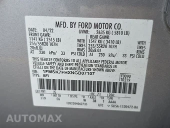 2022 Ford Explorer Limited – miniatura 15