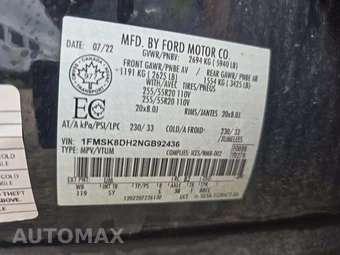 2022 Ford Explorer XLT - miniatura 2