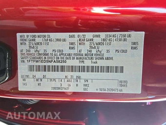 2022 Ford F-150 Hybrid LARIAT Crew Cab Short Bed - miniatura 2