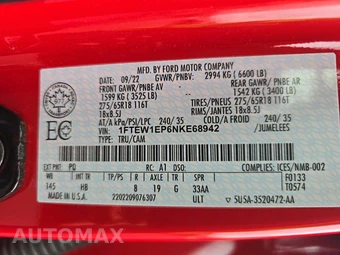 2022 Ford F-150 LARIAT Crew Cab Short Bed - miniatura 2