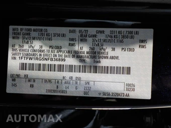 2022 Ford F-150 Raptor Crew Cab Short Bed - miniatura 9