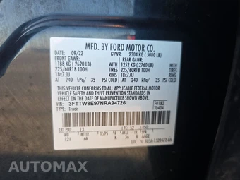 2022 Ford Maverick Lariat Crew Cab Short Bed - miniatura 14