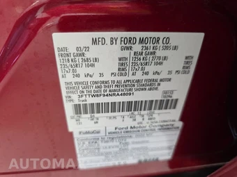 2022 Ford Maverick Lariat Crew Cab Short Bed - miniatura 14