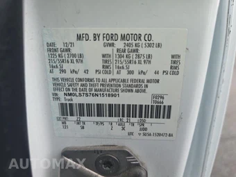 2022 Ford Transit Connect Cargo Van XL w/Rear Symmetrical Doors 120.6" WB - miniatura 17