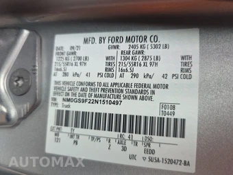 2022 Ford Transit Connect Passenger Wagon XLT Minivan w/Rear Symmetrical Doors 120.6" WB - miniatura 14