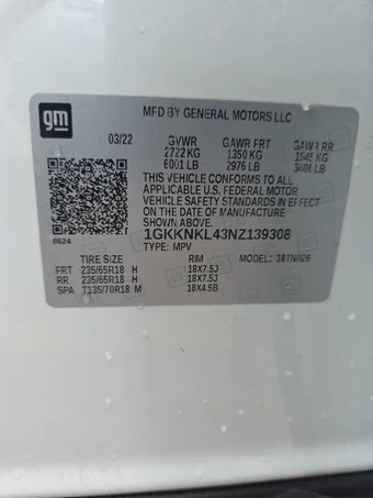 2022 GMC Acadia SLE 3SA – miniatura 15