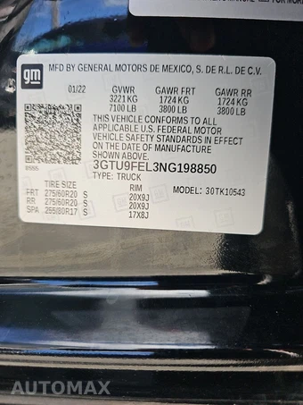 2022 GMC Sierra 1500 Denali Limited Crew Cab Short Bed 5SA - miniatura 14