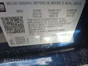 2022 GMC Sierra 1500 SLT Crew Cab Short Bed 4SA - miniatura 5