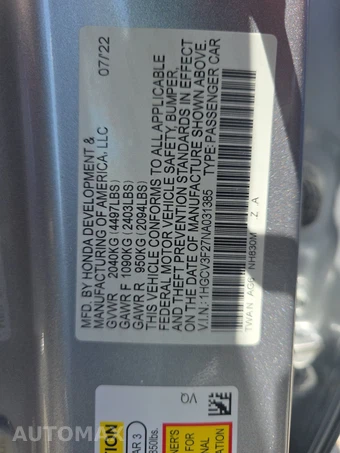 2022 Honda Accord Hybrid Sport - miniatura 14
