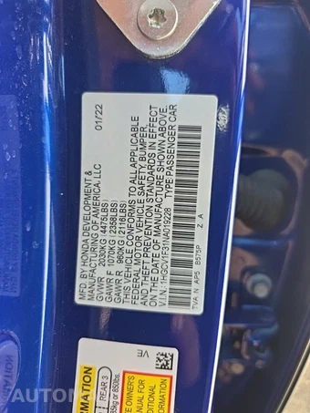 2022 Honda Accord Sedan Sport 1.5T - miniatura 18