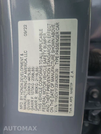 2022 Honda Accord Sedan Sport 1.5T - miniatura 14