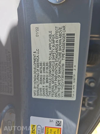 2022 Honda Accord Sedan Sport 1.5T - miniatura 15
